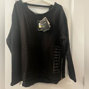 Puma Black Moto Crewneck Sweatshirt Size Medium